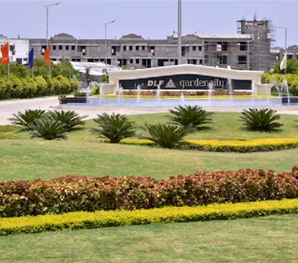 Park view and front gate of the project